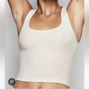 SKIMS Cotton Rib Tank & High Rise Brief Set in Bone